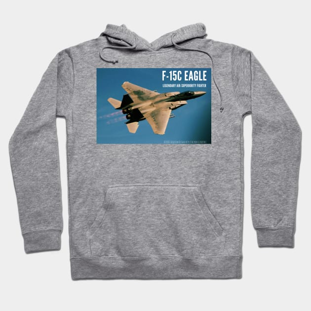 Single-Sided F-15C Eagle Afterburner Golden Hoodie by acefox1